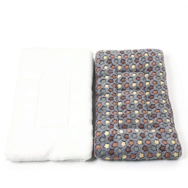 Amakunft Fleece Pet Mat Cozy Washable Small Animal Bed-4