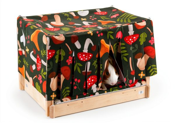 Guinea Pig Bed Glittme Cozy Hideaway Waterproof Cushion-0
