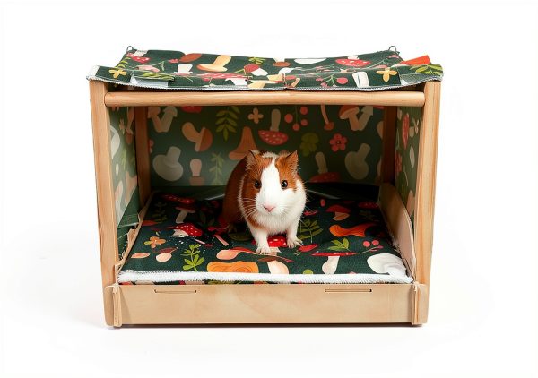 Guinea Pig Bed Glittme Cozy Hideaway Waterproof Cushion-3