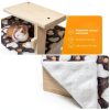 DCIAER Guinea Pig Hideout Wooden House with Hammock-3