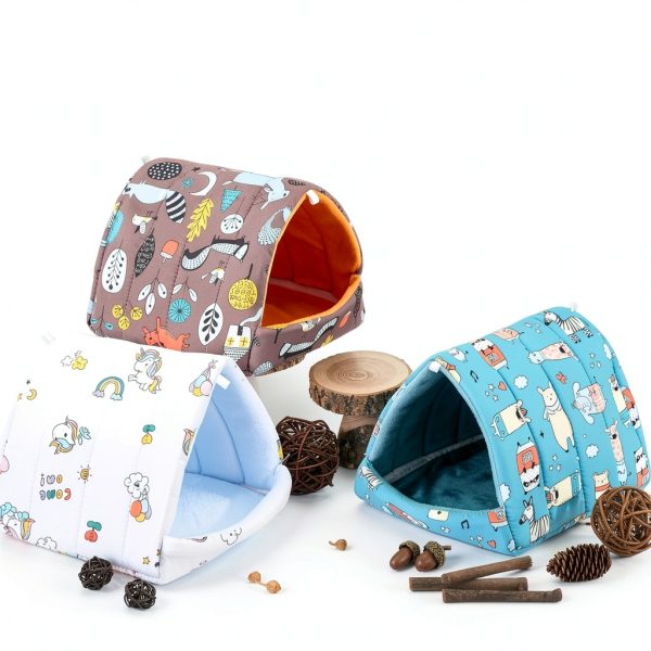 Cinnvoice Guinea Pig Bed House Cozy Washable Small Pet-2