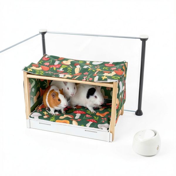 Guinea Pig Bed Glittme Cozy Hideaway Waterproof Cushion-1