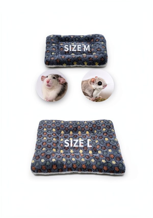 Amakunft Fleece Pet Mat Cozy Washable Small Animal Bed-3