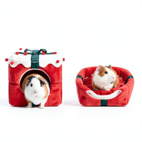 Guinea Pig Christmas Bed BWOGUE Wool Hideout-3