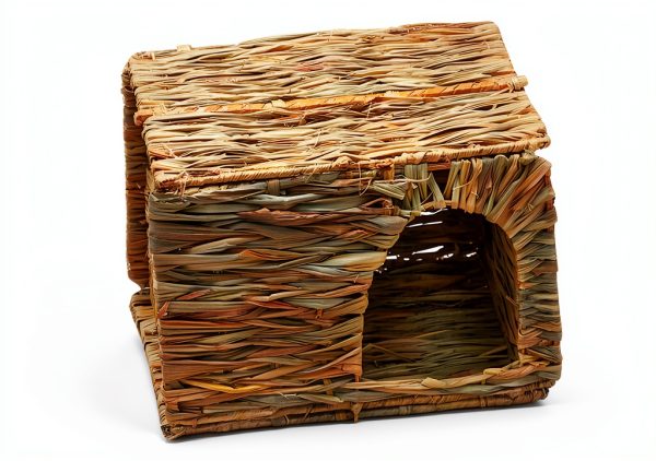 Wuweot Small Animal Grass House 2 Pack Handcrafted-1